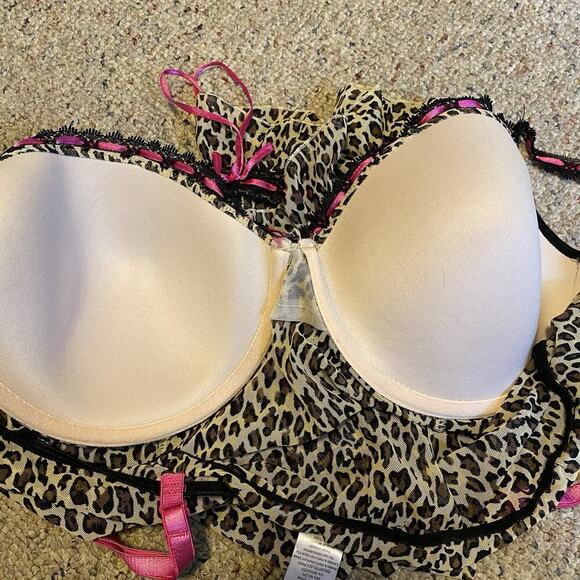 Vintage Y2K Rampage Sheer Mesh Animal Print Cami Lingerie Tank Top 2X Sexy Love - Picture 4 of 9